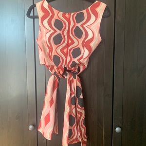 WYMANN crop top with tie. Size 1.